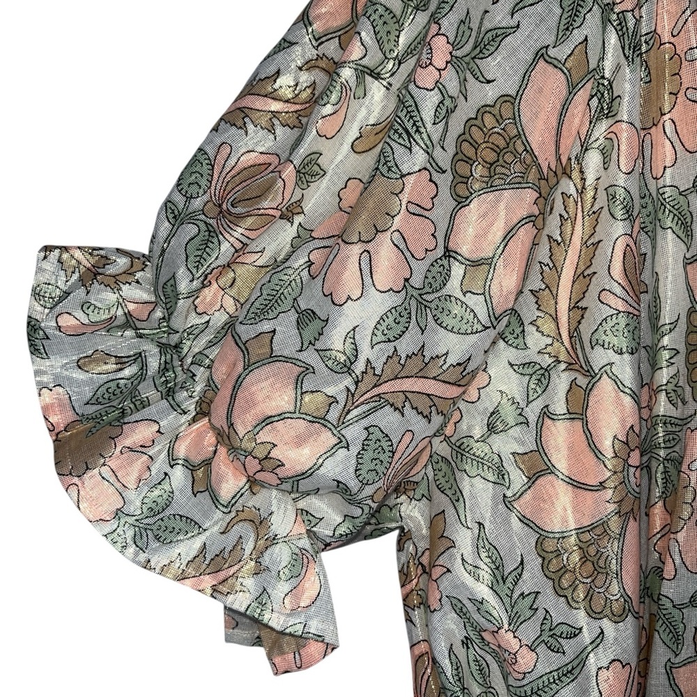 Juliet Dunn‎ Lamé Blouson Dress – Size 8/10 - Picture 3 of 6